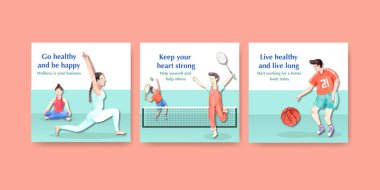 Reklam ve pazarlama için dünya ruhsal sağlık günü konsepti tasarımı şablonu