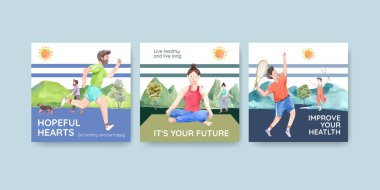 Reklam ve pazarlama için dünya ruhsal sağlık günü konsepti tasarımı şablonu