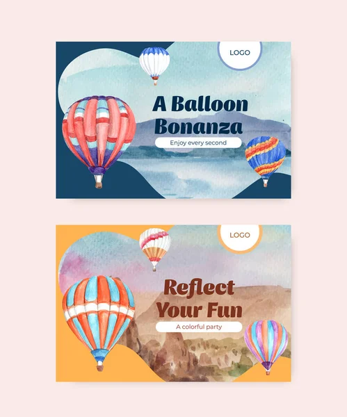 Dijital Pazarlama Sosyal Medya Suluboya Vektör Çizimi Için Balon Fiesta — Stok Vektör