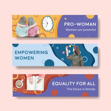 Dünya Su Günü konsept tasarımı ile Bannner şablonu suluboya vektör illüstrasyonunu tanıtmak ve pazarlamak için