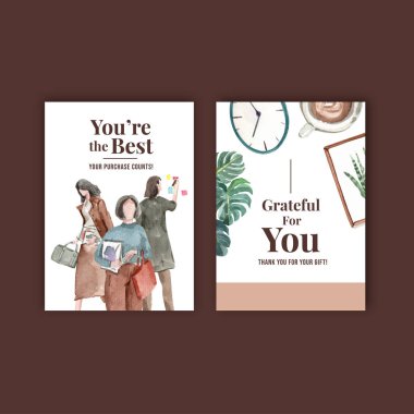 Dünya Su Günü konsept tasarımı ile kart şablonu suluboya vektör çizimi çizimi