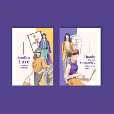 Dünya Su Günü konsept tasarımı ile kart şablonu suluboya vektör çizimi çizimi