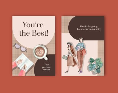 Dünya Su Günü konsept tasarımı ile kart şablonu suluboya vektör çizimi çizimi