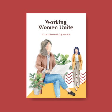 Reklam ve broşür suluboya vektör çizimi için dünya su günü konsepti tasarımı ile poster şablonu