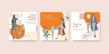 İş ve pazarlama suluboya vektör çizimi için dünya su günü konsepti tasarımı ile reklam şablonu