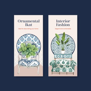 Mekik konsepti ile uçan şablon, suluboya stil