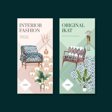 Mekik konsepti ile uçan şablon, suluboya stil