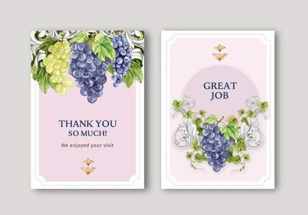 Plantilla Tarjeta Con Concepto Estilo Italiano Estilo Acuarela — Vector de stock