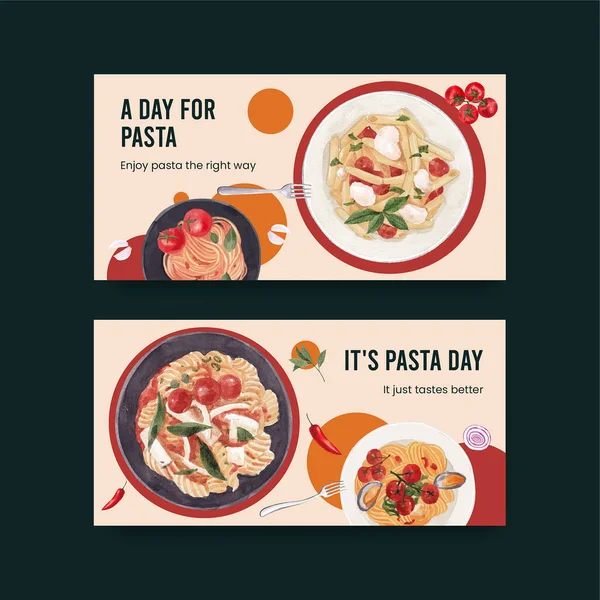 Makarna kutulu Twitter şablonu, suluboya stil