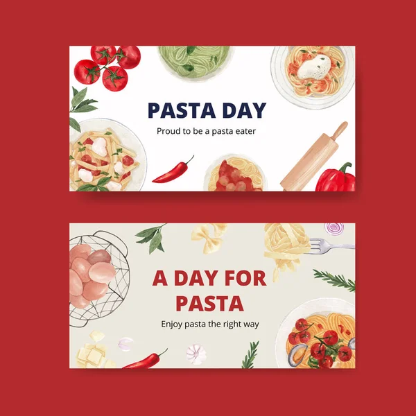 Makarna kutulu Twitter şablonu, suluboya stil