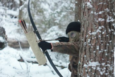 STALKER ormandaki bir gasmask içinde