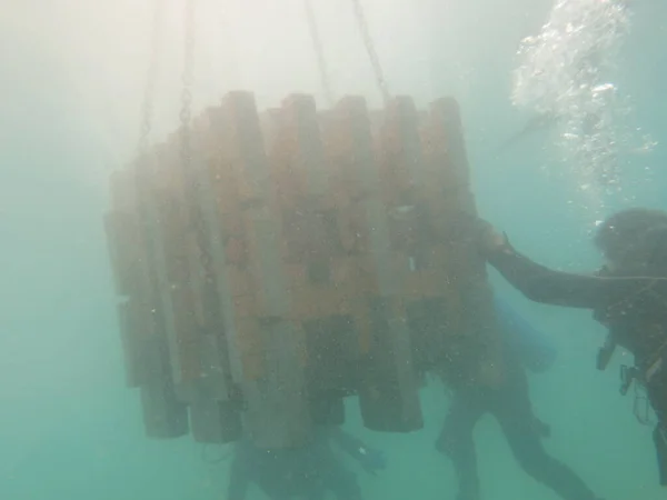 Terengganu Malaysia Jun 2020 Installpart Artificial Reef Reef Area Malaysia — 스톡 사진