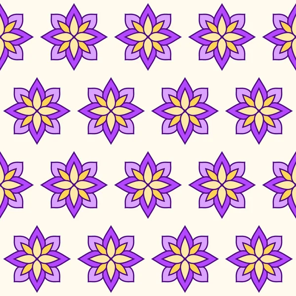 Fondo abstracto floral ornamental sin costura dibujado a mano — Vector de stock