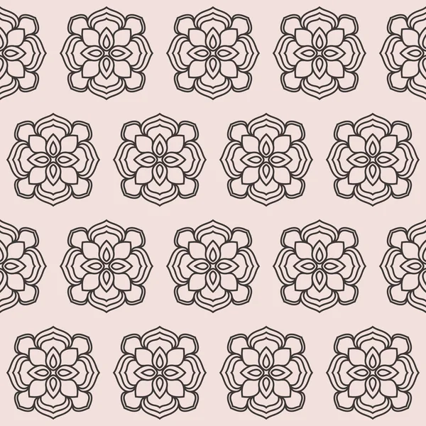 Dibujado a mano sin costura ornamental floral abstracto patrón backgroun — Vector de stock