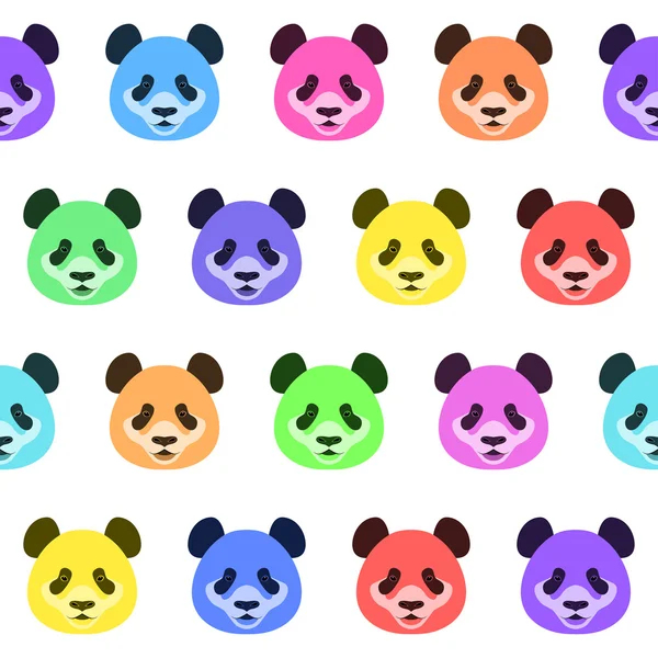 Cartoon panda orso senza soluzione di continuità modello di sfondo — Vettoriale Stock