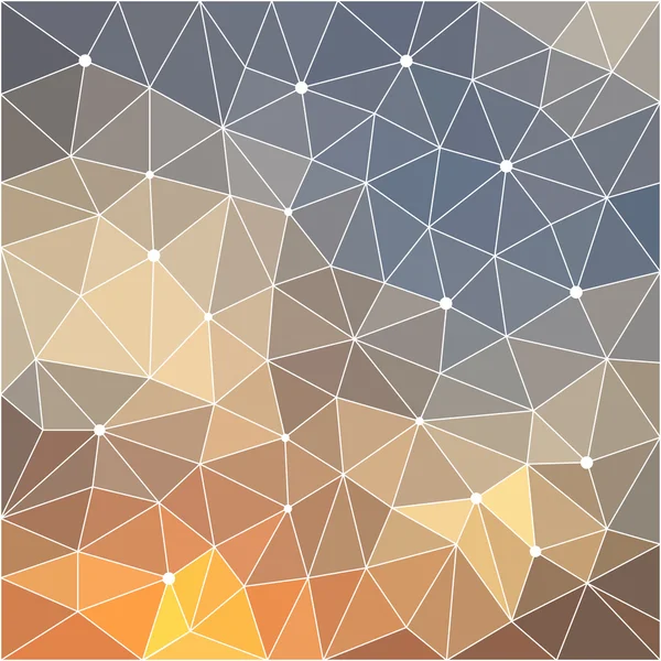 Bright sunset sky colored angular abstract low poly background — Stock Vector