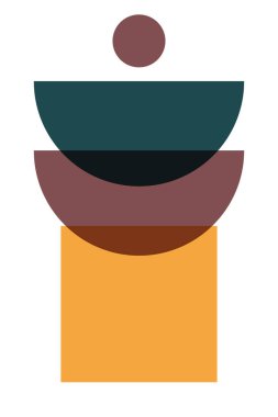 Soyut model arkaplanı. Tasarım posteri, tebrik kartı, parti davetiyesi, sanat galerisi broşürü vesaire için minimalist soyut grafik şekiller.