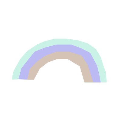 gökkuşağı kemeri minimalist boho element simgesi