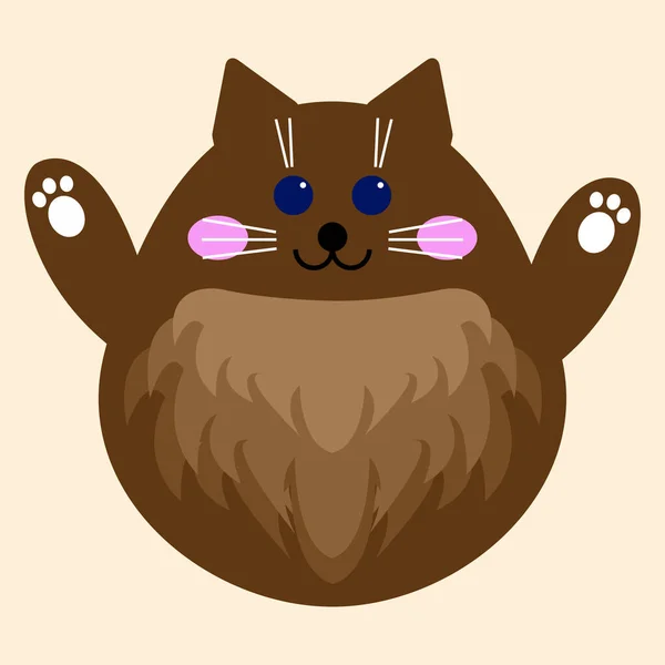 Γάτα Αστείο Φόντο Μοτίβο Για Σχεδιασμό Παιδί Πουκάμισο Εκτύπωσης Αφίσα — Διανυσματικό Αρχείο