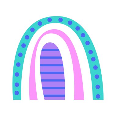 gökkuşağı kemeri minimalist boho element simgesi