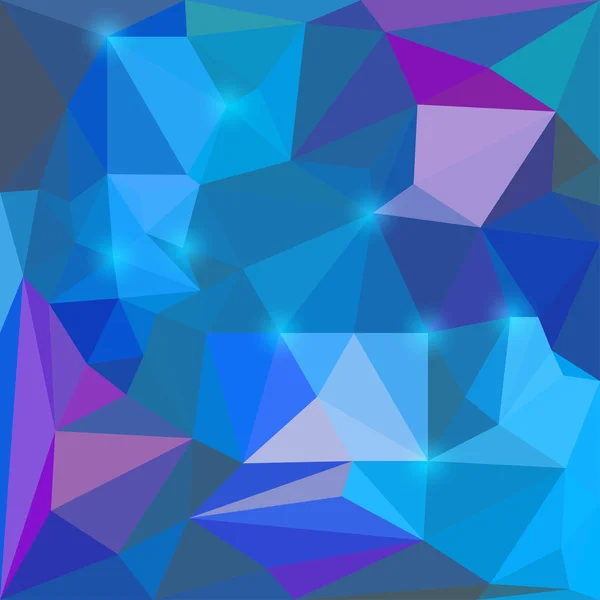 Fondo geométrico triangular de vector de color azul brillante y púrpura abstracto con luces deslumbrantes para su uso en el diseño de la tarjeta, invitación, póster, pancarta, pancarta o cartelera cubierta — Archivo Imágenes Vectoriales