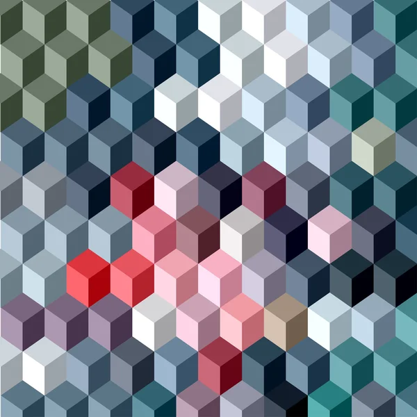 Abstract vector 3D-kubussen geometrische achtergrond — Stockvector