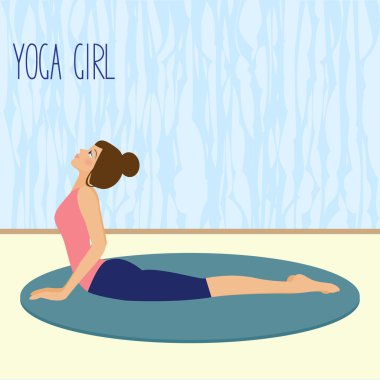 Pratik Yoga salonunda güzel genç kız