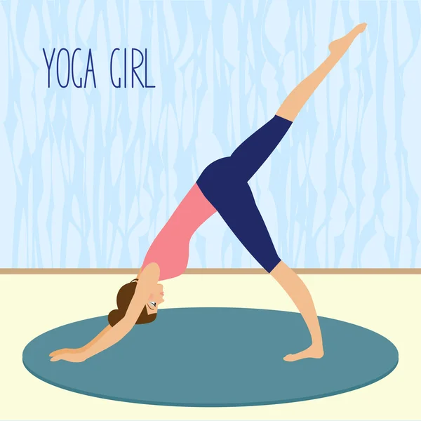 Yoga girl — Stock Vector