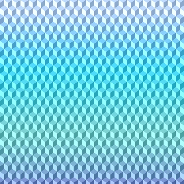 Abstrato gradiente azul colorido vetor 3D cubos fundo geométrico para uso em design para cartão, convite, cartaz, banner, cartaz ou outdoor capa — Vetor de Stock