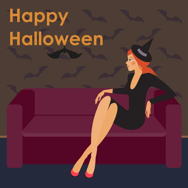 Witch girl — Stock Vector