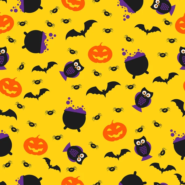 Halloween vector pattern background — Stock Vector