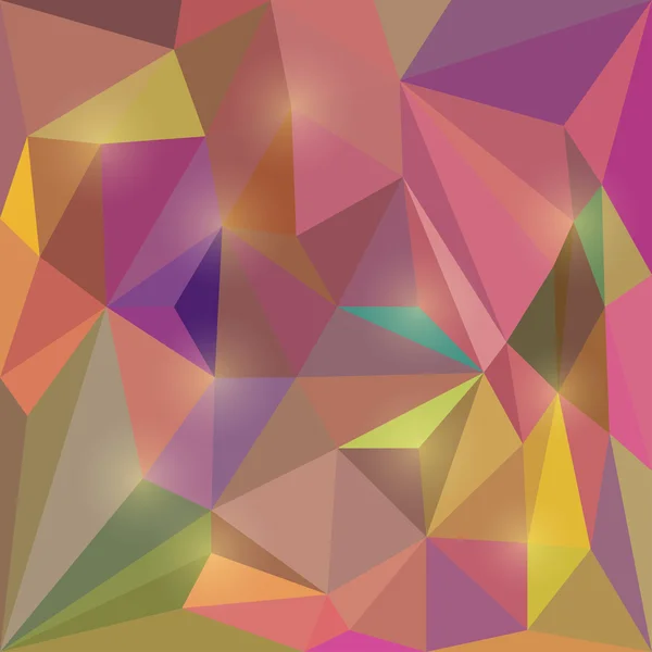 Fond géométrique triangulaire vectoriel abstrait avec des lumières éclatantes — Image vectorielle