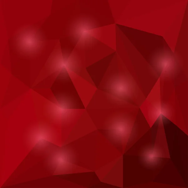Abstrakte helle dunkelrot gefärbte Vektor dreieckigen geometrischen Hintergrund mit grellen Lichtern — Stockvektor