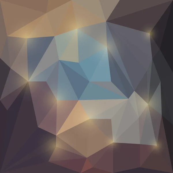 Fondo geométrico triangular vectorial abstracto con luces deslumbrantes para su uso en el diseño de la tarjeta, invitación, póster, pancarta, cartel o cartelera cubierta — Vector de stock
