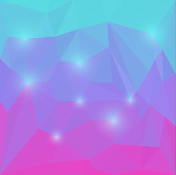 Fondo geométrico triangular de vector de color azul brillante y púrpura abstracto con luces deslumbrantes para su uso en el diseño de la tarjeta, invitación, póster, pancarta, pancarta o cartelera cubierta — Vector de stock