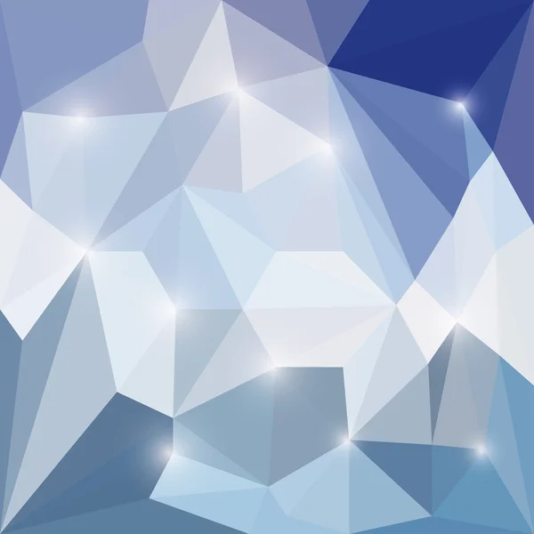 Abstrait hiver couleur neige vecteur triangulaire fond géométrique avec des lumières éclatantes pour une utilisation dans la conception de carte, invitation, affiche, bannière, plaque ou panneau d'affichage couverture — Image vectorielle
