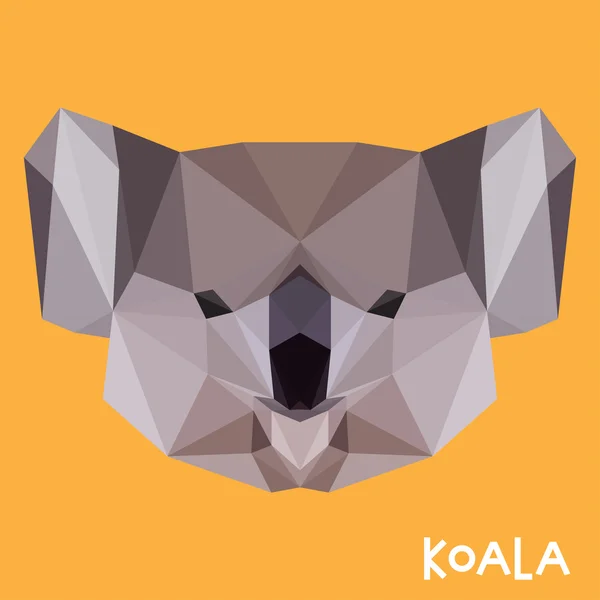 Veelhoekige koala achtergrond — Stockvector