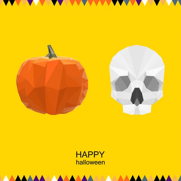 Halloweenlys, farget, polygonal bakgrunn – stockvektor