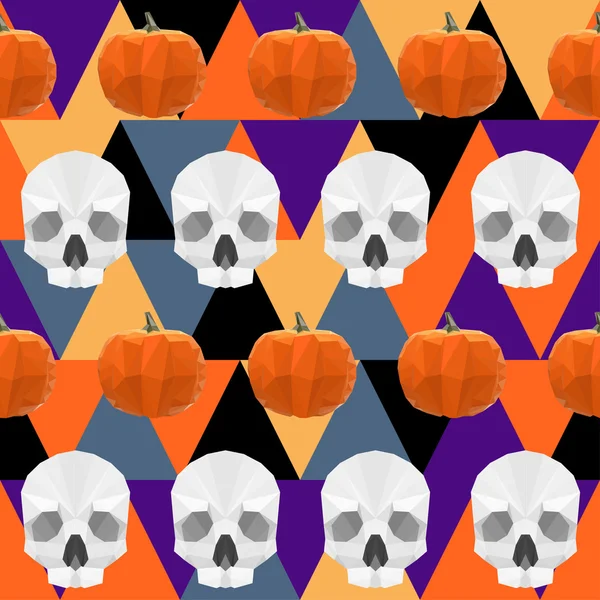 Halloween bright colored vector polygonal background — Stock Vector