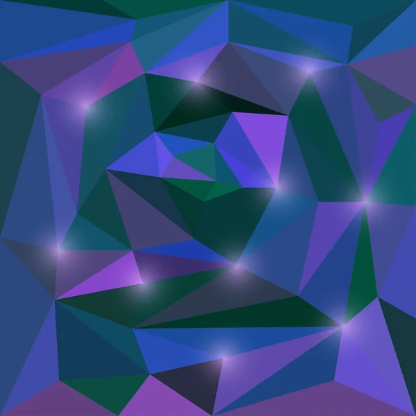 Abstraktní vektorová trojúhelníkové geometrické pozadí s do očí bijící světla — Stockový vektor