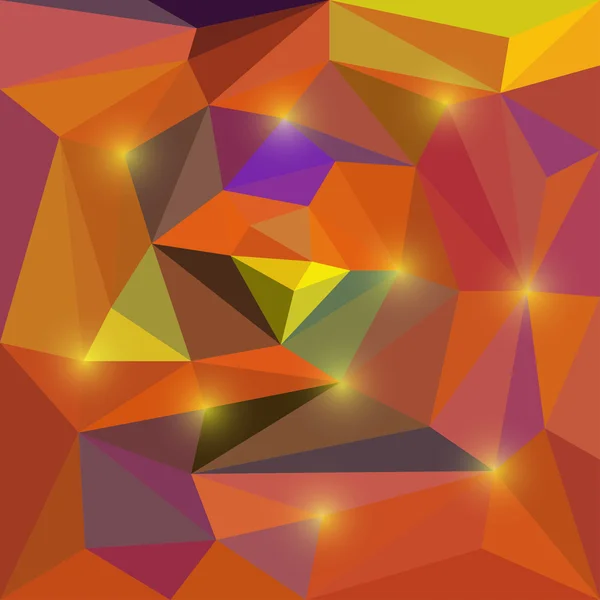 Fondo geométrico triangular vectorial abstracto con luces deslumbrantes — Archivo Imágenes Vectoriales