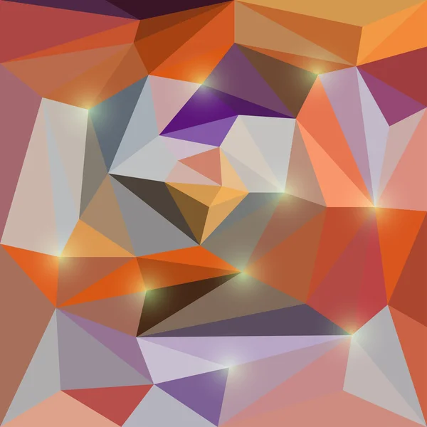 Fondo geométrico triangular vectorial abstracto con luces deslumbrantes — Vector de stock