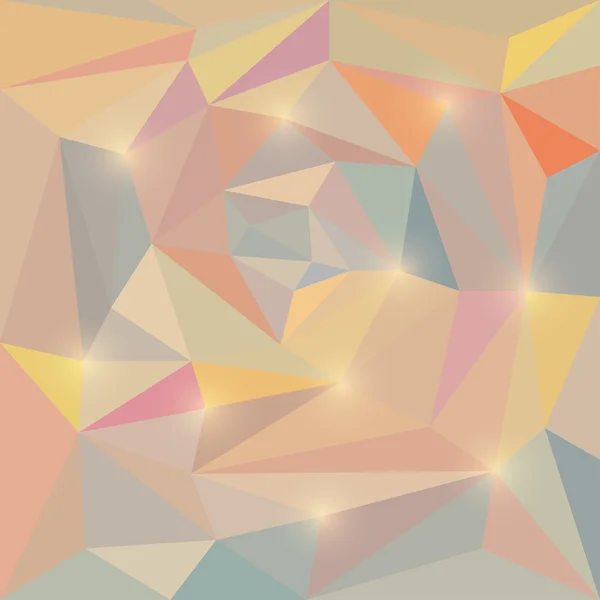 Fundo geométrico triangular vetorial abstrato com luzes brilhantes para uso em design de cartão, convite, cartaz, banner, cartaz ou outdoor — Vetor de Stock