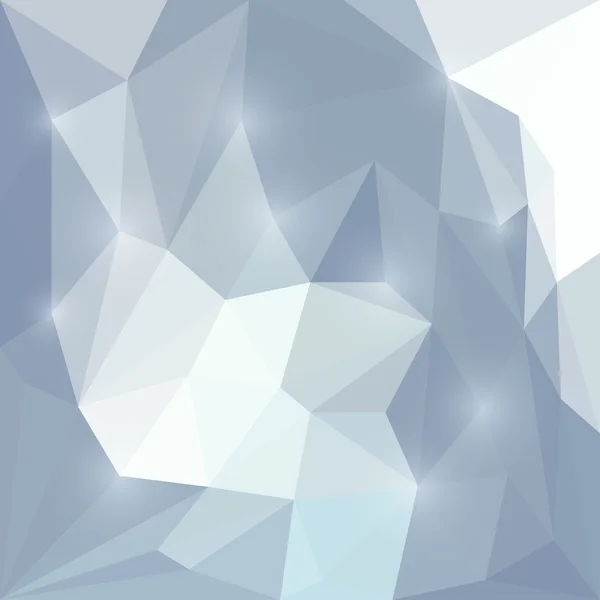 Abstracte crystal wintersneeuw gekleurde vector driehoekige geometrische achtergrond met in het oog springende verlichting voor gebruik in ontwerp voor card, uitnodiging, poster, spandoek, plakkaat of billboard dekking — Stockvector