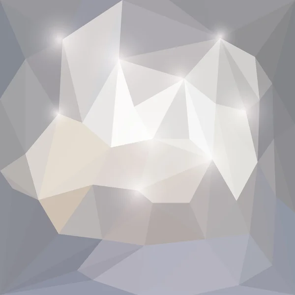 Fundo geométrico triangular vetorial abstrato com luzes brilhantes para uso em design de cartão, convite, cartaz, banner, cartaz ou outdoor — Vetor de Stock