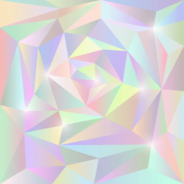 Fondo geométrico triangular vectorial abstracto con luces deslumbrantes — Vector de stock