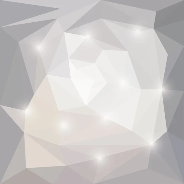 抽象的な冬の雪色の明白なライトとベクトル三角形の幾何学的な背景 — ストックベクタ