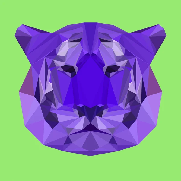 Fond de tigre triangle géométrique abstrait polygonale — Image vectorielle