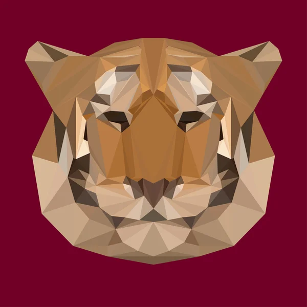 Fondo tigre poligonal triángulo geométrico abstracto — Vector de stock