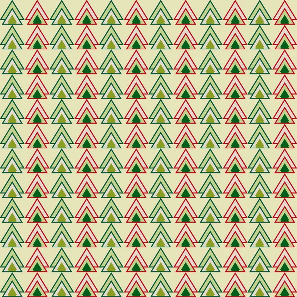 Zelené a červené vánoční barevné trojúhelníky geometrický vzor pozadí pro použití v designu — Stockový vektor